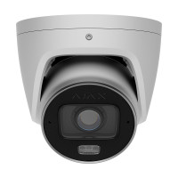 IP-відеокамера 8Mp Ajax TurretCam HLVF (8 Mp) White f=2.8-12mm, ІЧ+LED-підсвічування, з мікрофоном