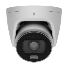 IP-відеокамера 8Mp Ajax TurretCam HLVF (8 Mp) White f=2.8-12mm, ІЧ+LED-підсвічування, з мікрофоном