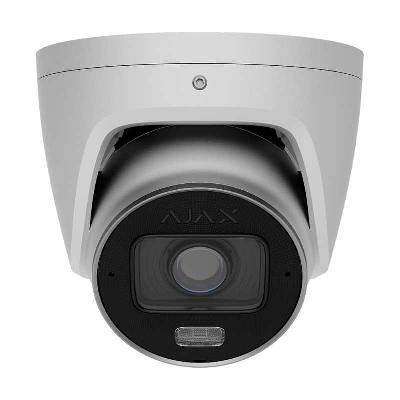 IP-відеокамера 8Mp Ajax TurretCam HLVF (8 Mp) White f=2.8-12mm, ІЧ+LED-підсвічування, з мікрофоном