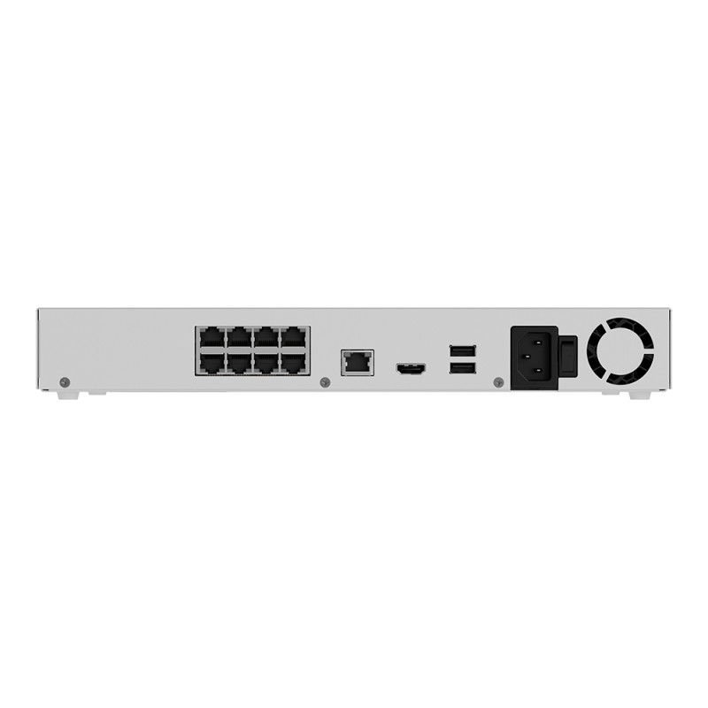 IP-відеореєстратор 8-канальний 12Mp Ajax NVR H2D8PAC (8-ch) White з 8 портами PoE
