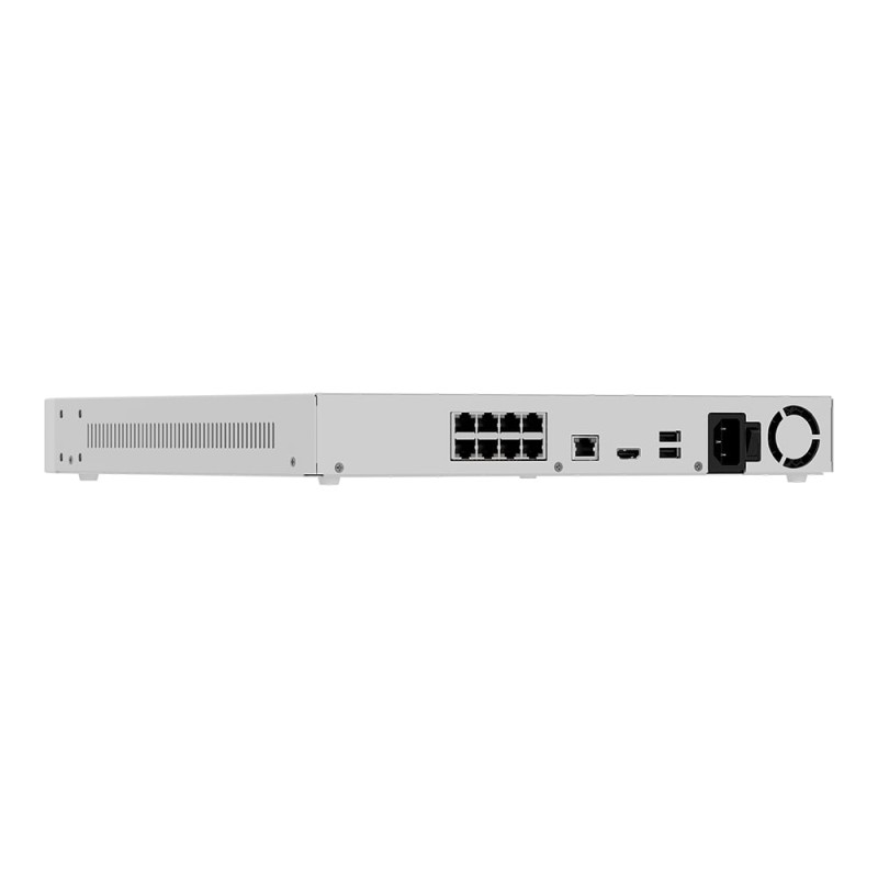 IP-відеореєстратор 16-канальний 12Mp Ajax NVR H2D8PAC (16-ch) White з 8 портами PoE