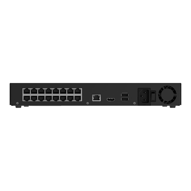 IP-відеореєстратор 16-канальний 12Mp Ajax NVR H2D16PAC (16-ch) Black з 16 портами PoE