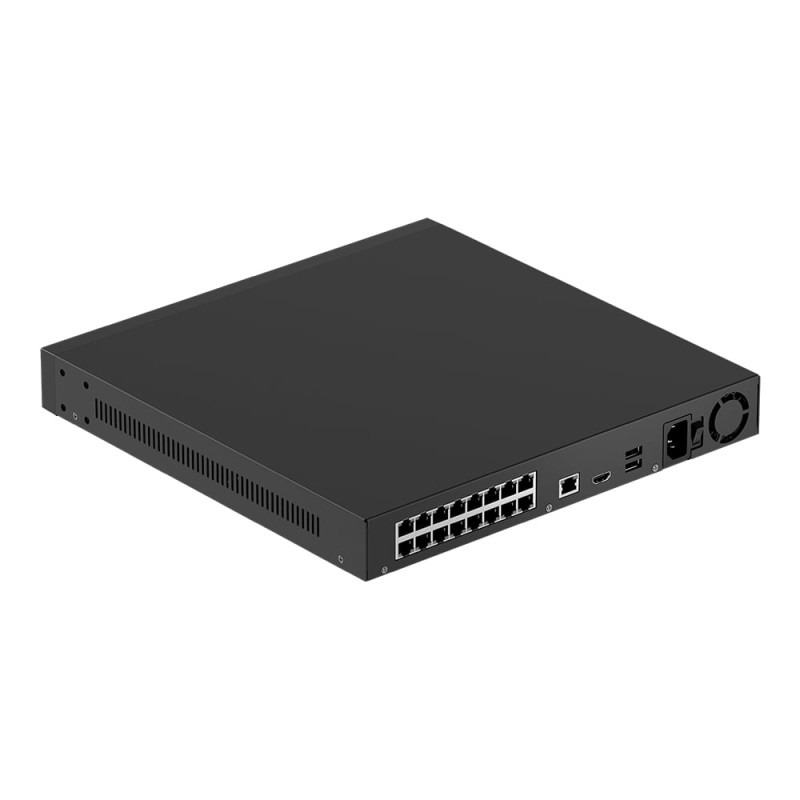 IP-відеореєстратор 16-канальний 12Mp Ajax NVR H2D16PAC (16-ch) Black з 16 портами PoE