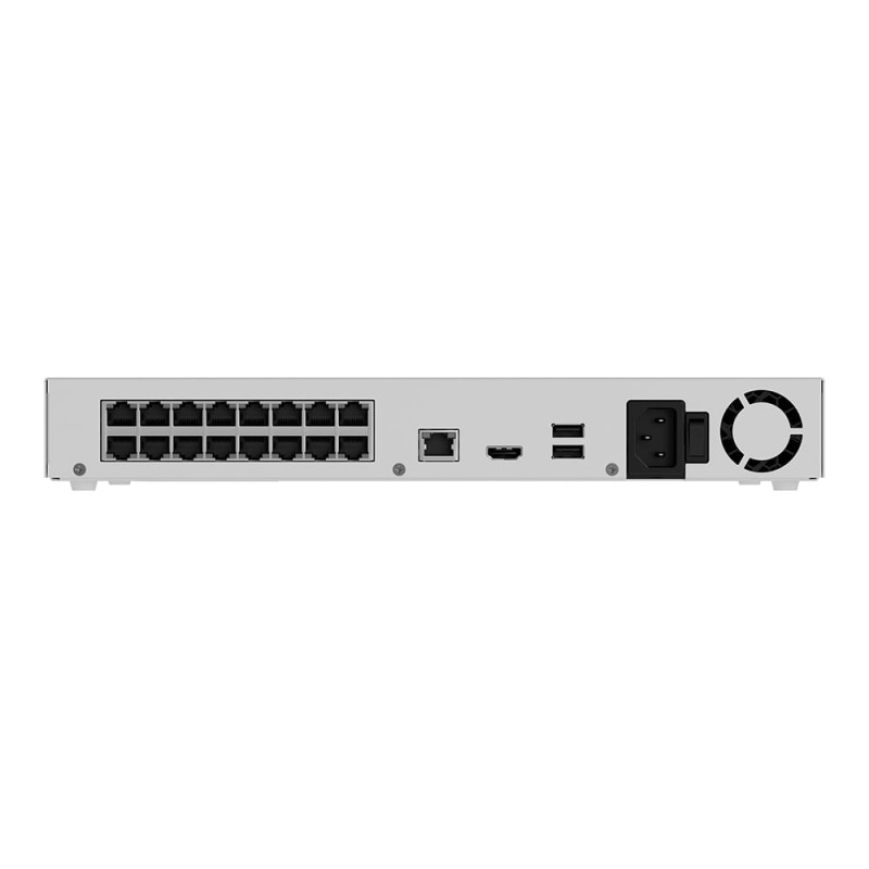 IP-відеореєстратор 16-канальний 12Mp Ajax NVR H2D16PAC (16-ch) White з 16 портами PoE