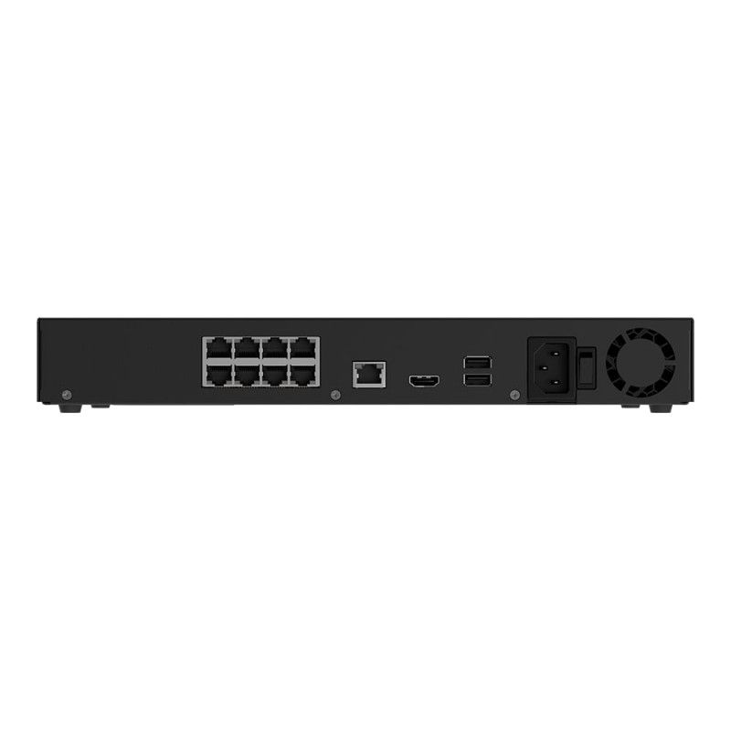 IP-відеореєстратор 16-канальний 12Mp Ajax NVR H2D8PAC (16-ch) Black з 8 портами PoE