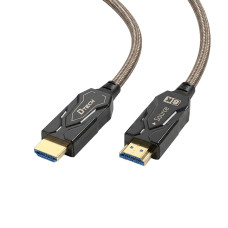 Кабель оптичний армований HDMI 2.1 50m Dtech DT-HF8050BK