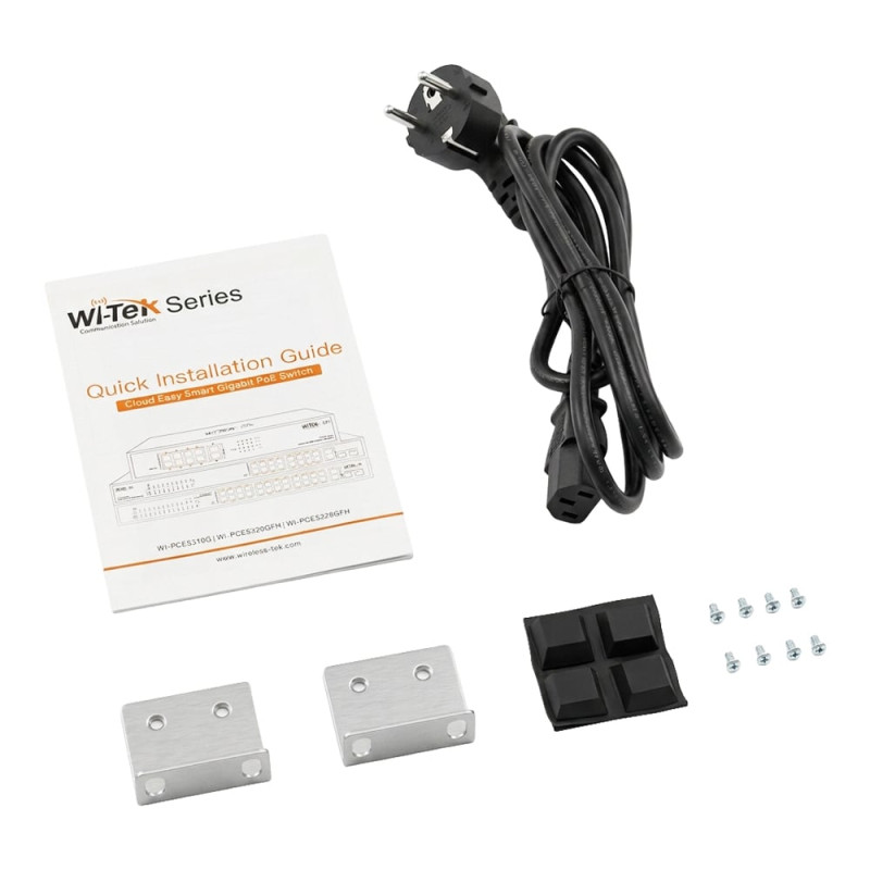 PoE-комутатор 20-портовий керований Wi-Tek WI-PCES320GFH гігабітний 16x1000Mbps PoE+, 2x1000Mbps Uplink, 2xSFP, 130W, Cloud, ONVIF