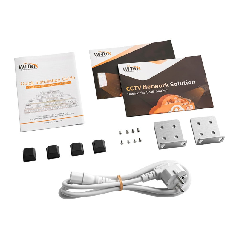 PoE-комутатор 52-портовий керований Wi-Tek WI-PCES352GF гігабітний 48x1000Mbps PoE+, 4xSFP, 370W, Cloud, ONVIF
