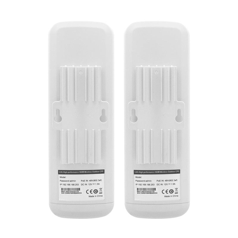 Комплект бездротового моста WiFi Wi-Tek WI-CPE800-KIT V3 5GHz, 867Mbps, 5km, 2x1000Mbps, PoE IN/LAN OUT, Cloud