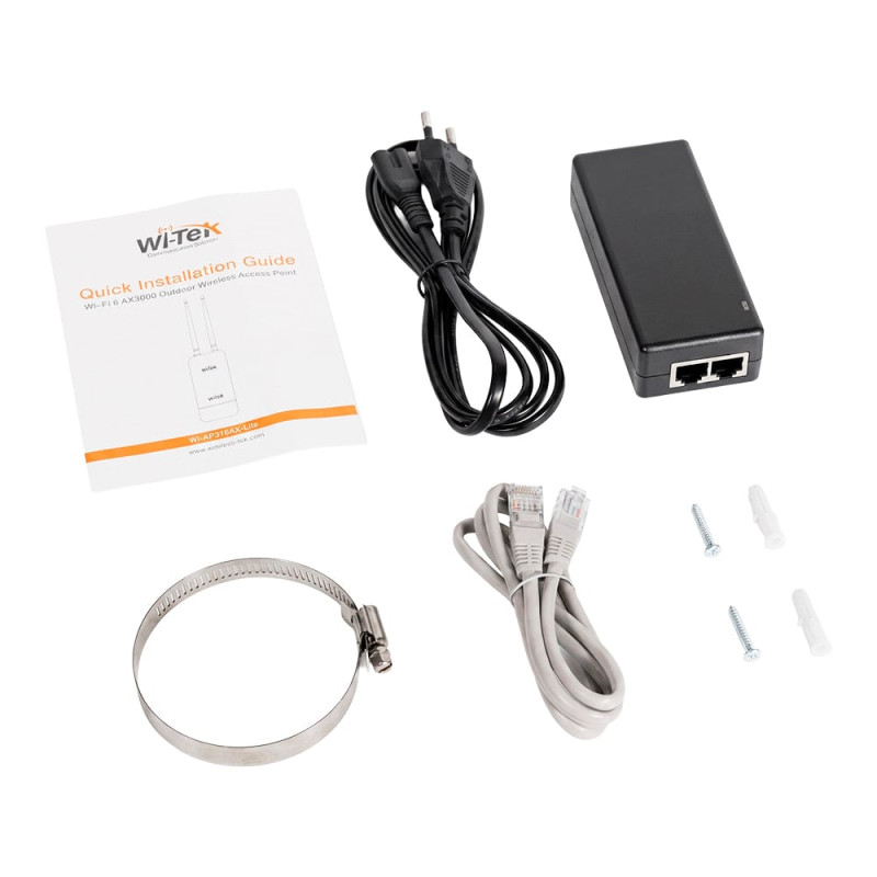 Точка доступу зовнішня WiFi 6 Wi-Tek WI-AP316AX-Lite Outdoor дводіапазонна гігабітна