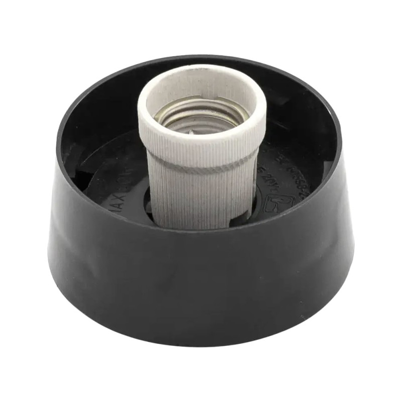 Основа для світильника пряма чорна PiN НББ20У-60-061
