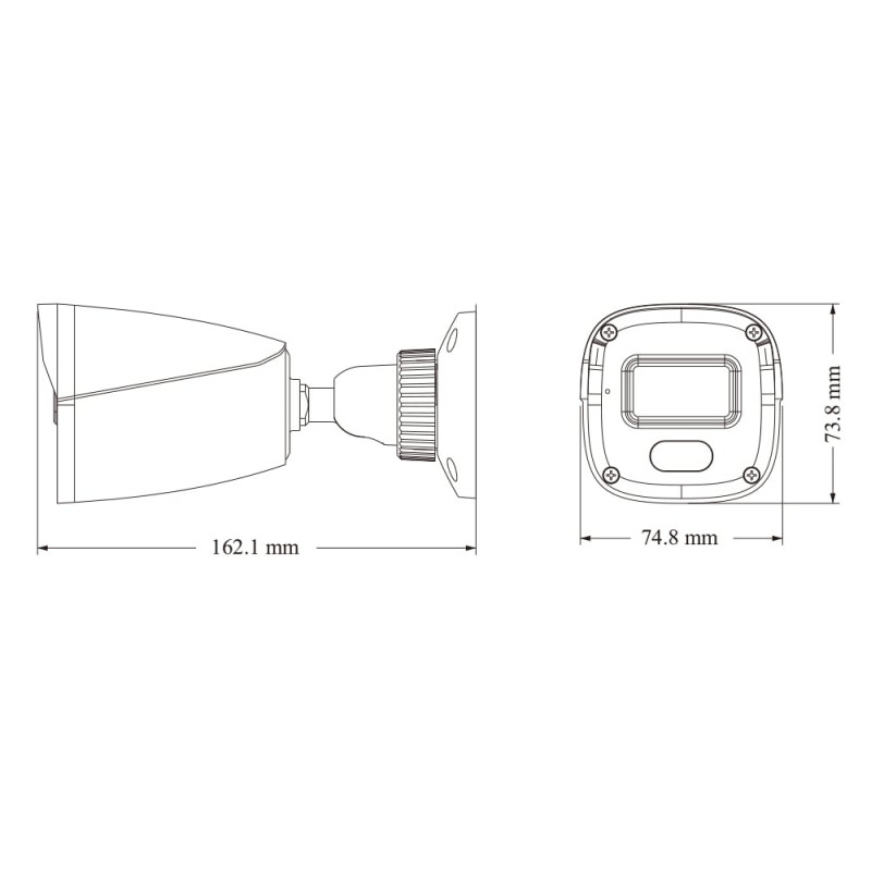 IP-відеокамера 2Mp TVT TD-9421S4L-C(D/PE/AW1) Black f=2.8mm, ІЧ+LED-підсвічування, з мікрофоном