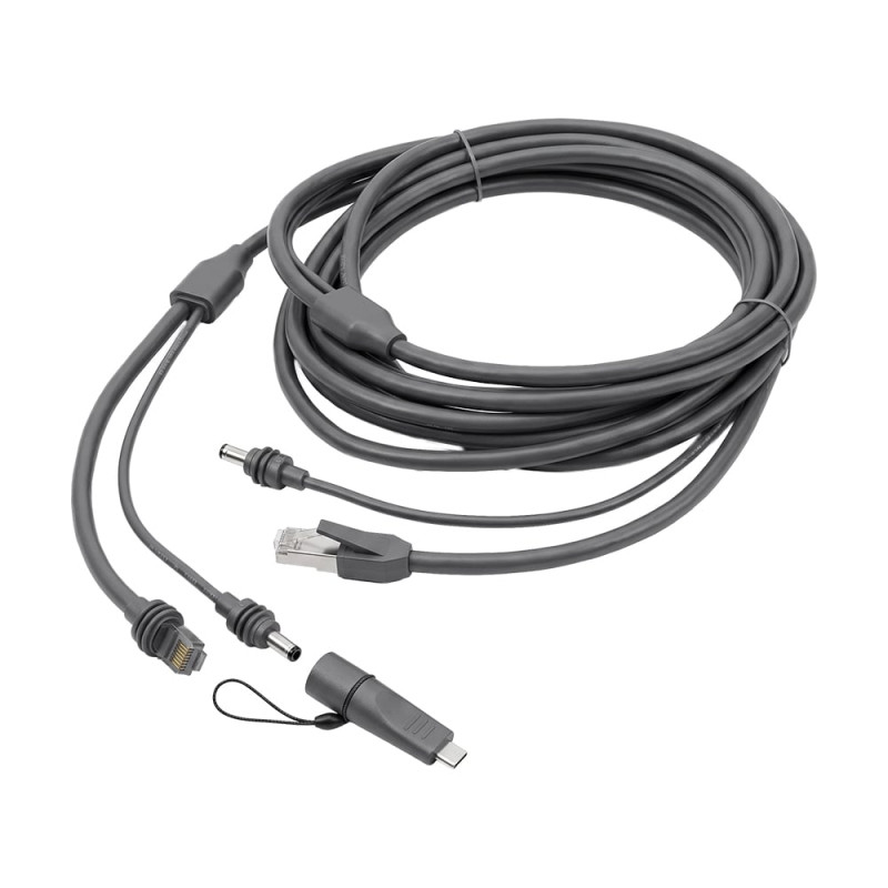 Кабель живлення та передачі даних 2 в 1 DC+Ethernet для Starlink Mini з перехідником Type-C 5м