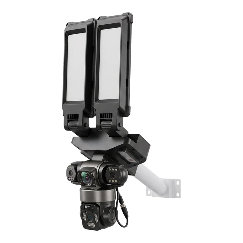 IP PTZ-відеокамера автономна з WiFi, прожектором та сонячною панеллю 3Mp+3Mp+3Mp Light Vision VLC-1223WIL/3C (Lamp+Solar) f=4mm, на акумуляторних батареях