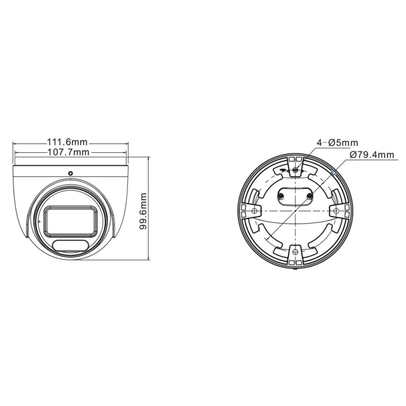 IP-відеокамера 4Mp TVT TD-9545C4-A(PE/AW3) White Full Color f=2.8mm, ІЧ+LED-підсвічування, з мікрофоном