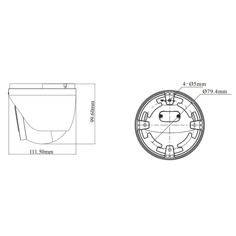 IP-відеокамера 4Mp TVT TD-9545C4-A-PA(PE/AW3) White f=2.8mm, ІЧ+LED-підсвічування, з мікрофоном