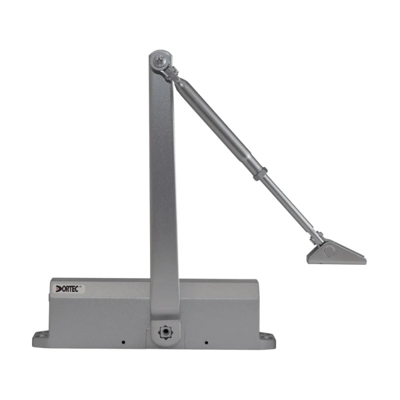 Дверний доводчик Dortec DT-514H Silver з фіксацією дверей у відчиненому положенні