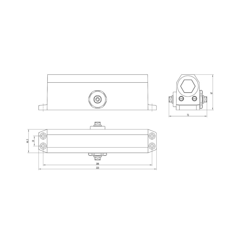 Дверний доводчик Dortec DT-64 White