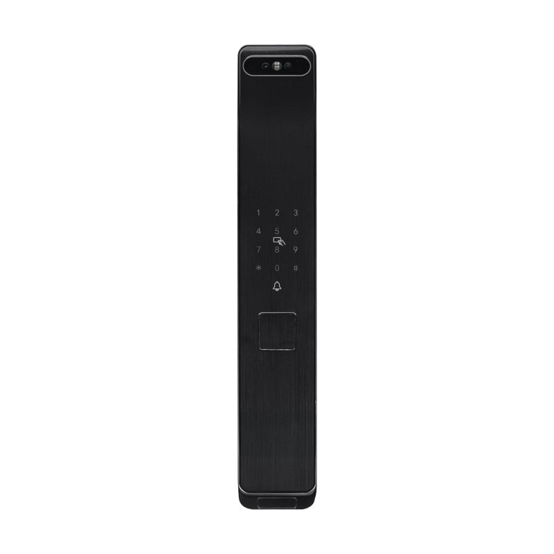 Замок біометричний автономний Trinix TRL-8804BTV Black L/R з Bluetooth та Wi-Fi, розпізнаванням облич, долоней, зчитувачем відбитків пальців і карт Mifare