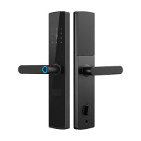 Замок біометричний автономний Trinix TRL-5404BTF Black L/R з Bluetooth, зчитувачем відбитків пальців і карт Mifare