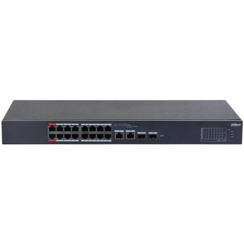 Керований 18-портовый PoE комутатор Dahua DH-CS4218-16ET-190 з 16 портами PoE
