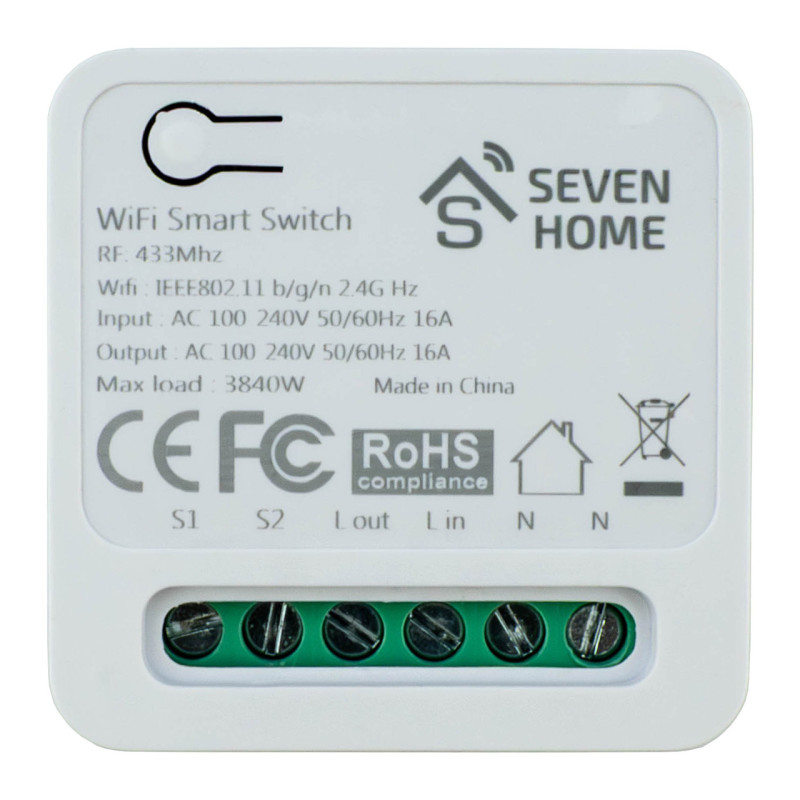 Розумне Wi-Fi реле SEVEN HOME S-7048