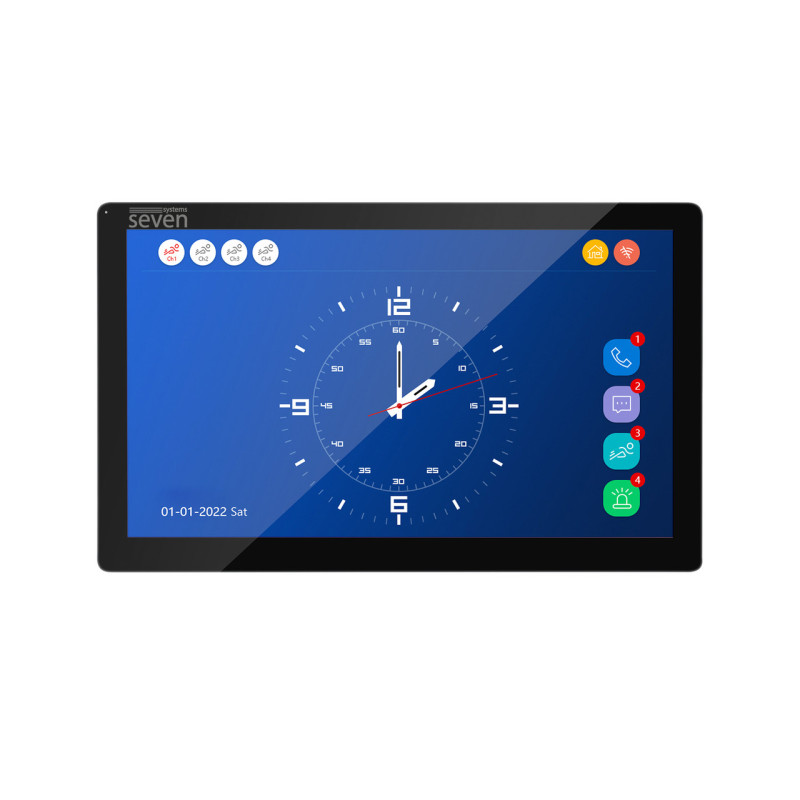 Комплект Wi-Fi домофона 10 дюймов с вызывной панелью SEVEN DP-7517/07Kit black