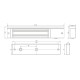 Замок електромагнітний 280 кг SEVEN ML-7750 black