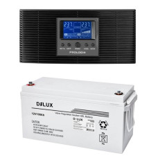 Комплект резервного живлення Prologix 1200 (PLP1200XL) з АКБ Delux Gel 12V/100Ah