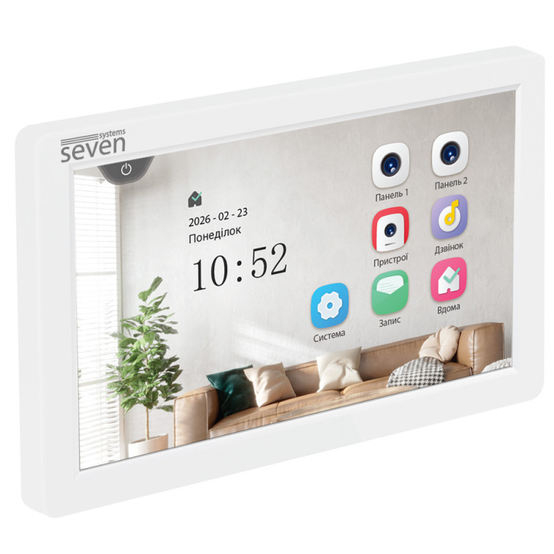 Видеодомофон 7 дюймов SEVEN DP-7570 FHD IPS white