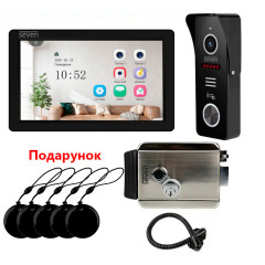 Комплект контроля доступа с электромеханическим замком и домофоном диагональю 7" SEVEN KD-7829