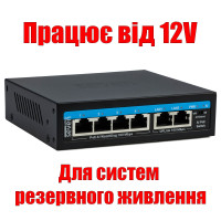 PoE коммутатор 4 порта SEVEN P-7324-12V