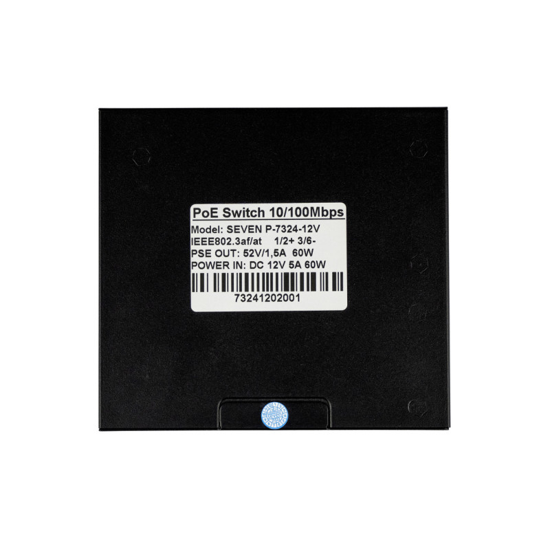 PoE коммутатор 4 порта SEVEN P-7324-12V