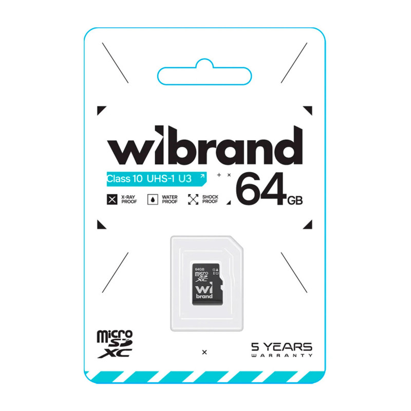 Карта пам'яті Wibrand microSDXC 64 GB для відеодомофона