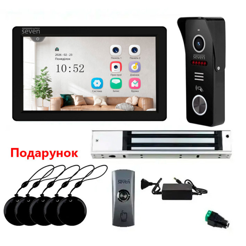 Комплект домофону 7 дюймів з магнітним замком 280 кг SEVEN KD-7830d
