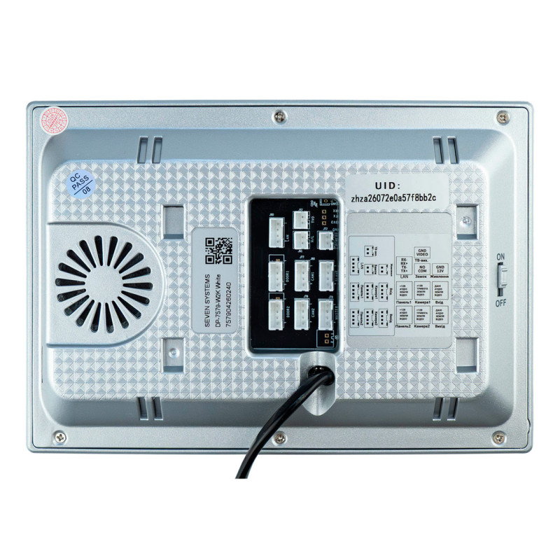 Комплект Wi-Fi домофона 7 дюймов с вызывной панелью SEVEN DP-7579/03Kit white