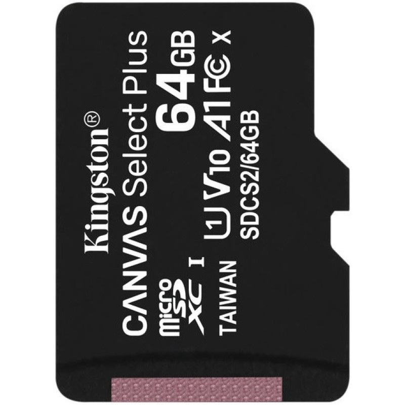 Карта памяти microSDXC Kingston Canvas Select Plus 64 GB А1 UHS-1 R100MB/s