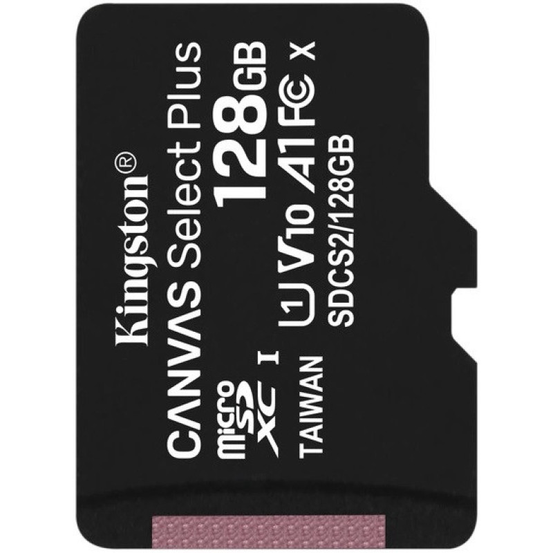 Карта памяти microSDXC Kingston Canvas Select Plus 128 GB Class 10 А1 UHS-1 R150MB/s