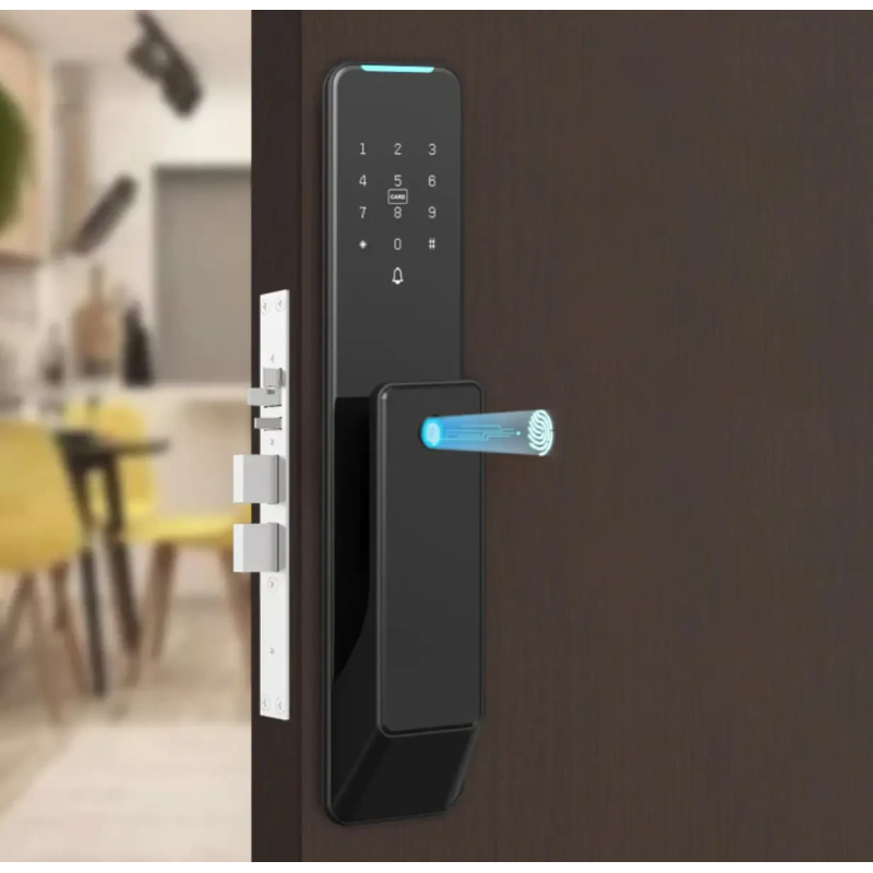 Умный дверной биометрический замок SEVEN LOCK SL-7775BF black