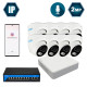 Комплект IP-відеоспостереження Hikvision на 8 купольних 2 Мп IP-камер HK-IP7118OW-2MP