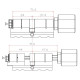 Умный дверной биометрический замок (цилиндр) SEVEN LOCK SL-7774BF black (35-90 мм)