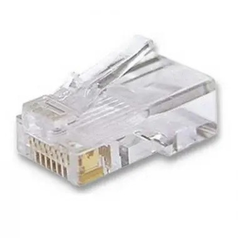 Набір конектор RJ45 20 шт + ковпачок під RJ45 синій 20 шт