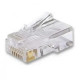 Набір конектор RJ45 20 шт + ковпачок під RJ45 синій 20 шт