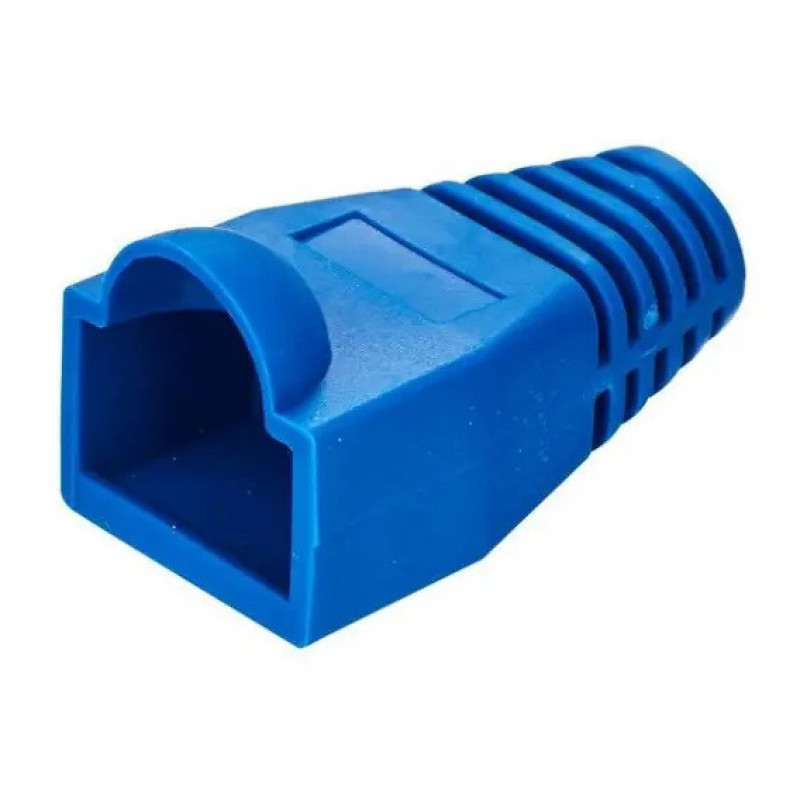 Набір конектор RJ45 20 шт + ковпачок під RJ45 синій 20 шт