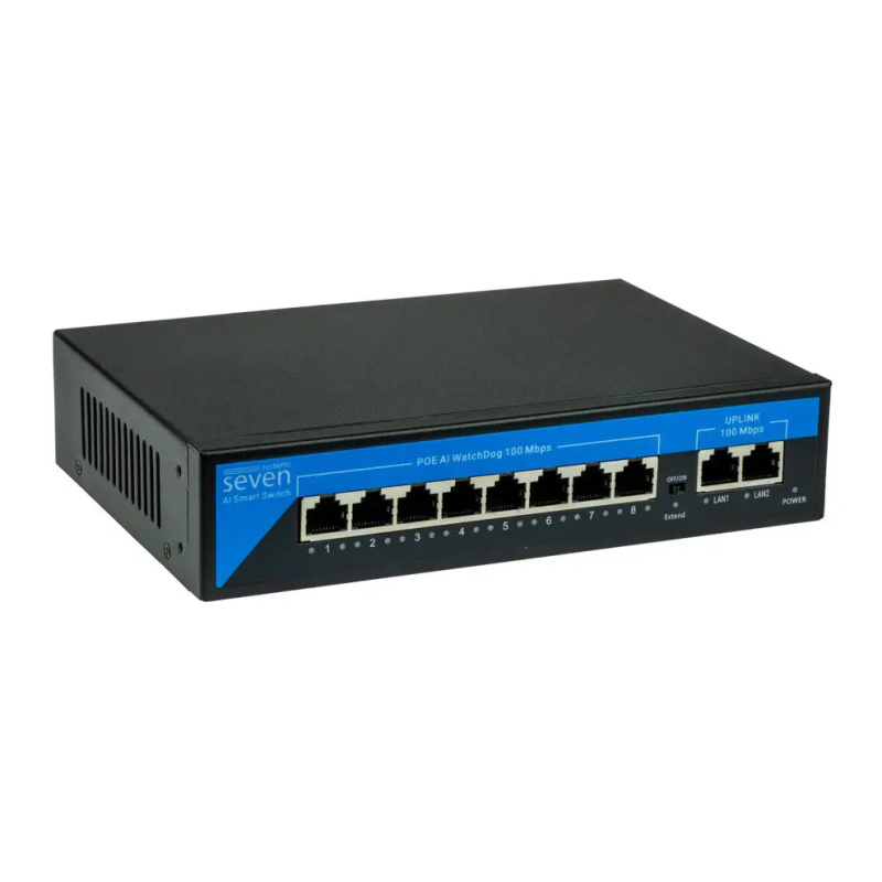 Комплект відеоспостереження на 8 циліндричних 2 Мп IP-камер SEVEN IP-7222W8-2MP