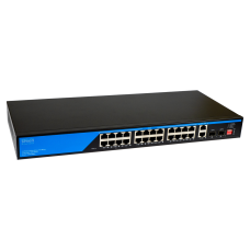 PoE комутатор 24 порти SEVEN P-73224G-2SFP (POE: 24, UP: 2 Combo G / SFP)