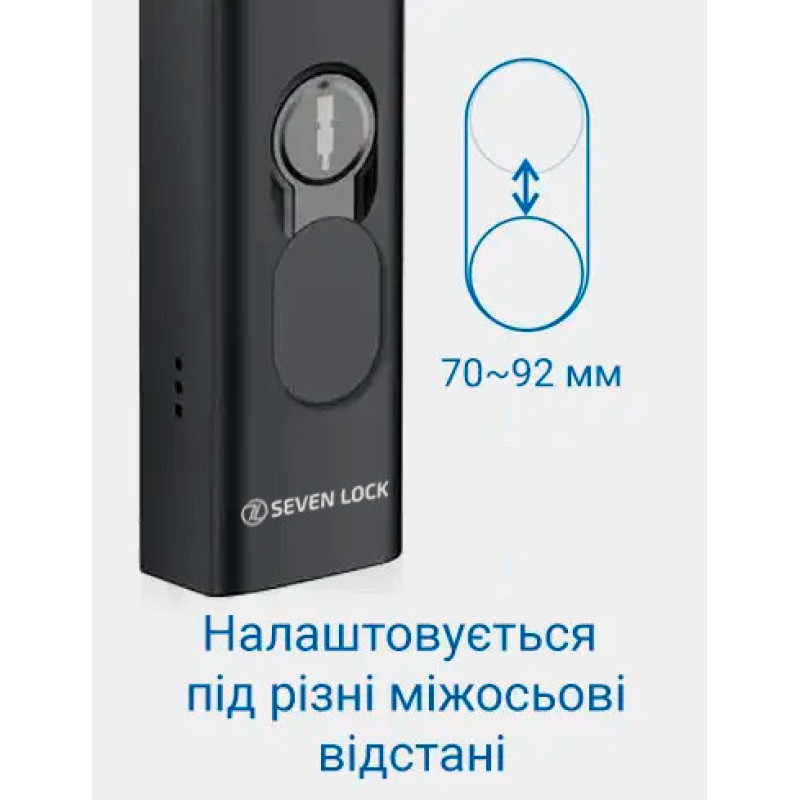 Розумний дверний біометричний замок SEVEN LOCK SL-7763BF black