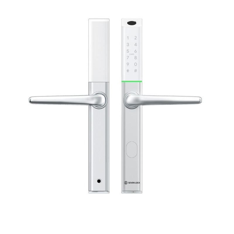 Умный дверной биометрический замок SEVEN LOCK SL-7763BF white