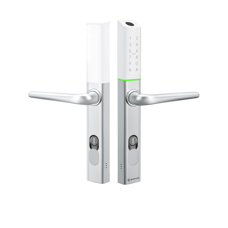 Умный дверной биометрический замок SEVEN LOCK SL-7763BF white