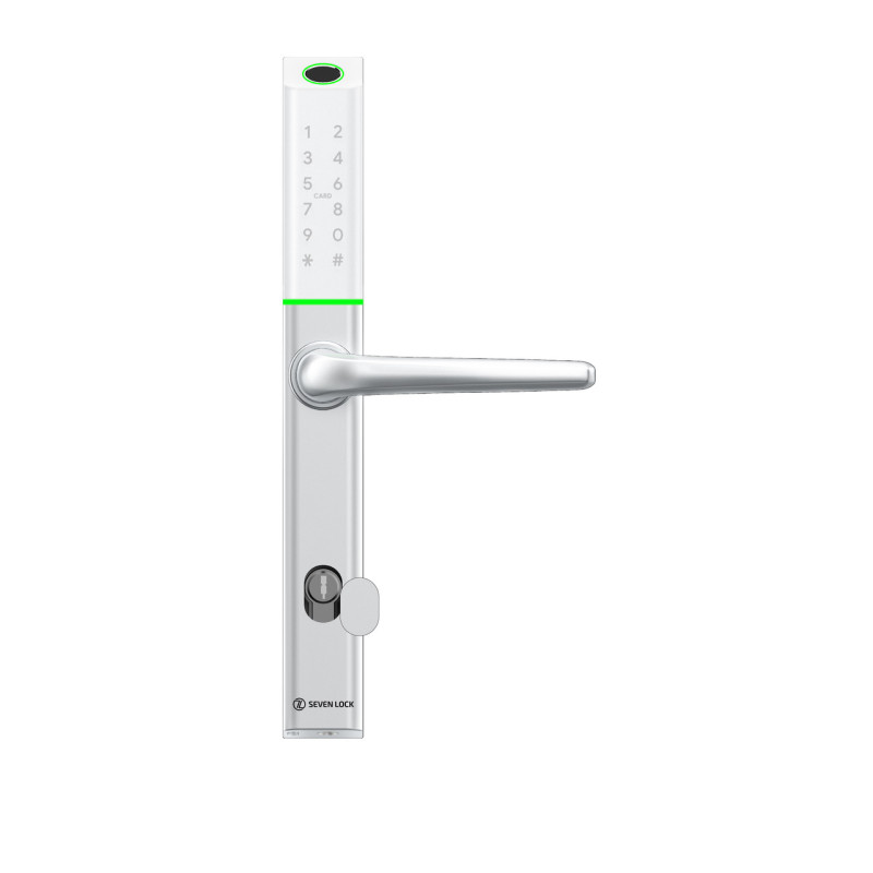 Умный дверной биометрический замок SEVEN LOCK SL-7763BF white